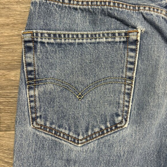 Levis Mens 550 Relaxed Fit Jeans 34x30 Medium Wash Denim Straight Leg 00s - Picture 15 of 16